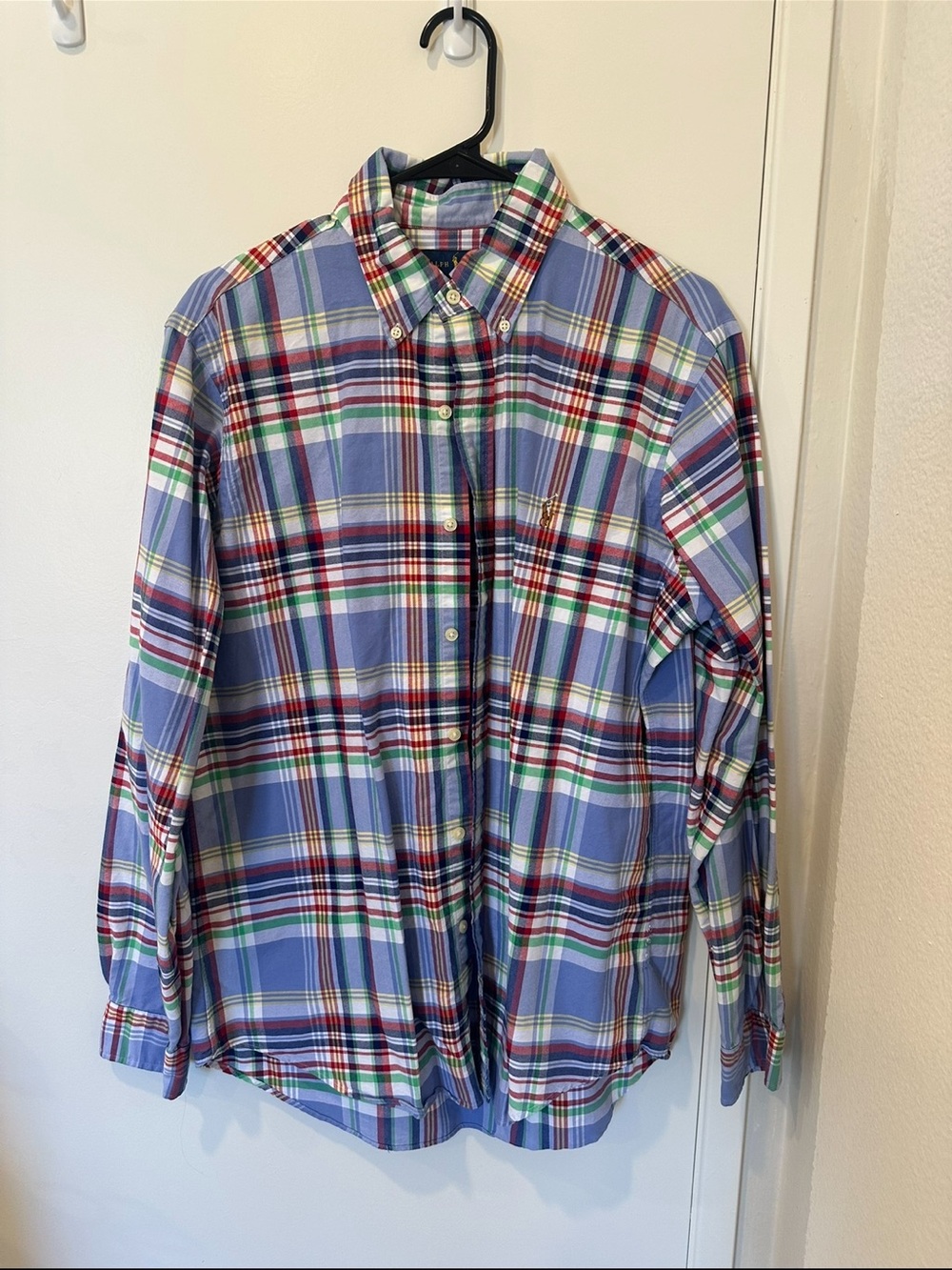 Ralph Lauren Blue Plaid Button-Down Shirt